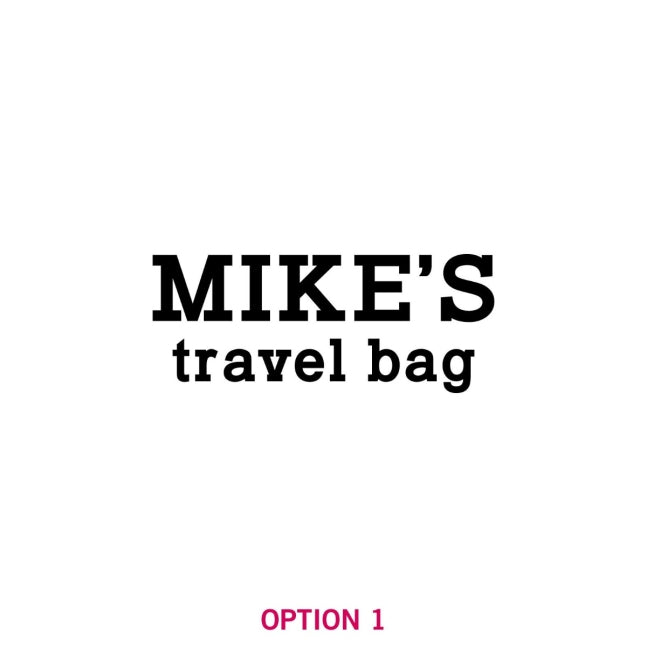 Engraved Ruby Leatherette Toiletries Bag Option 1