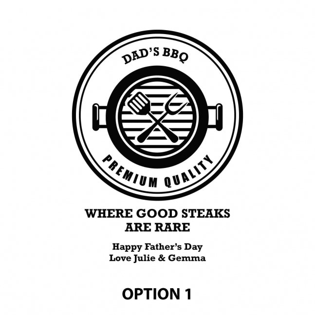 Engraved Father’s Day Wooden 35cm Paddle Serving Board Option 1