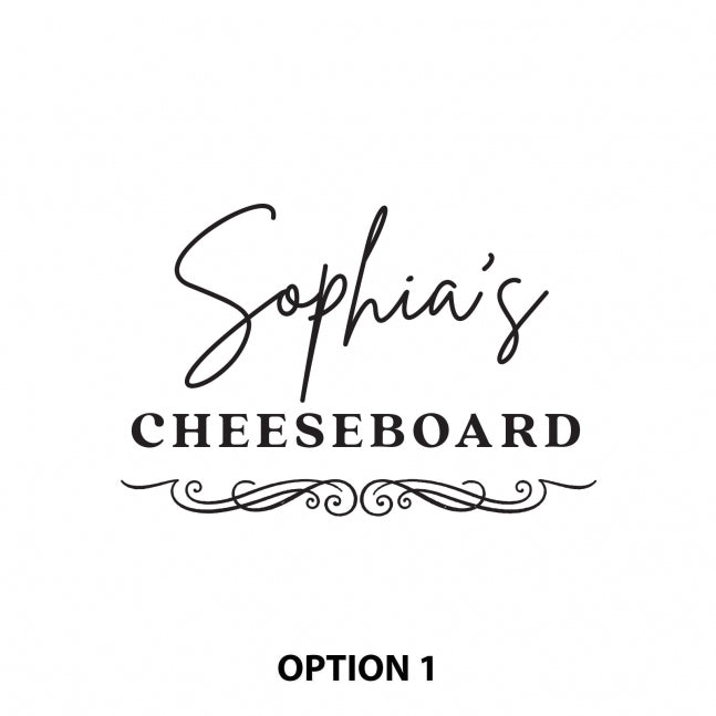 Round Slate Cheese Serving Board Option 1