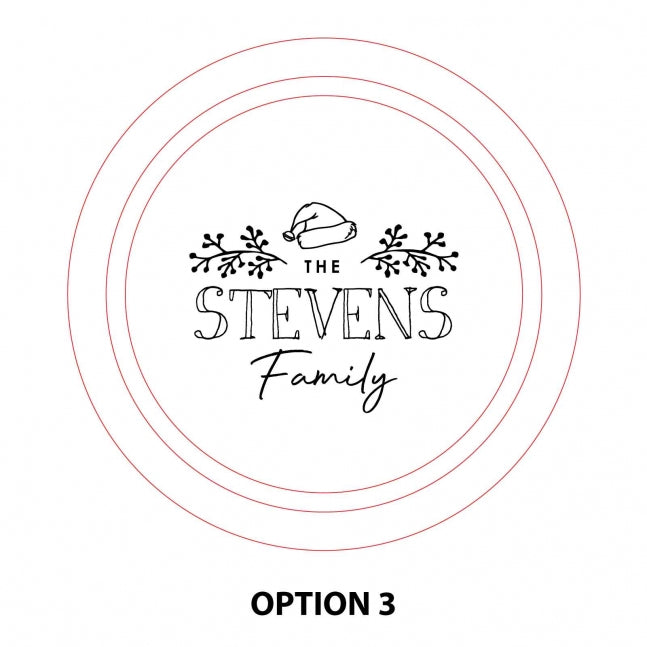 Engraved Round Cheese Board and 3-piece knife set Option 3