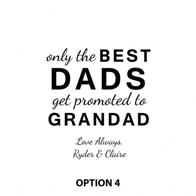 Engraved Father’s Day Wooden 35cm Paddle Serving Board Option 4