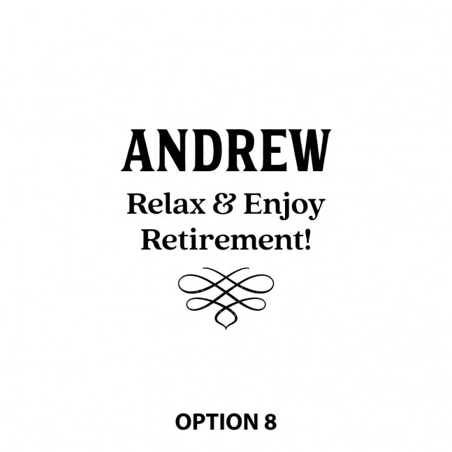 Retirement 305ml Round Scotch Glass Option 8