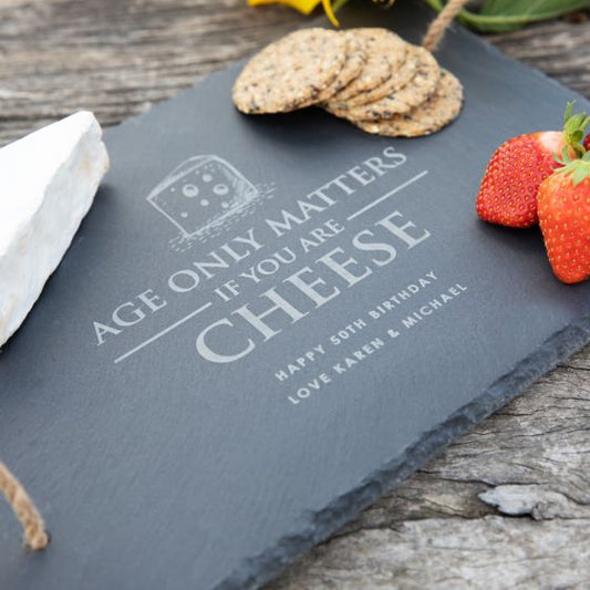 Engraved Birthday Slate Chopping Board