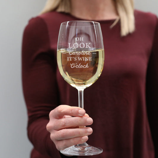 Perfect Gift for Family & friends Engraved Wine Glass