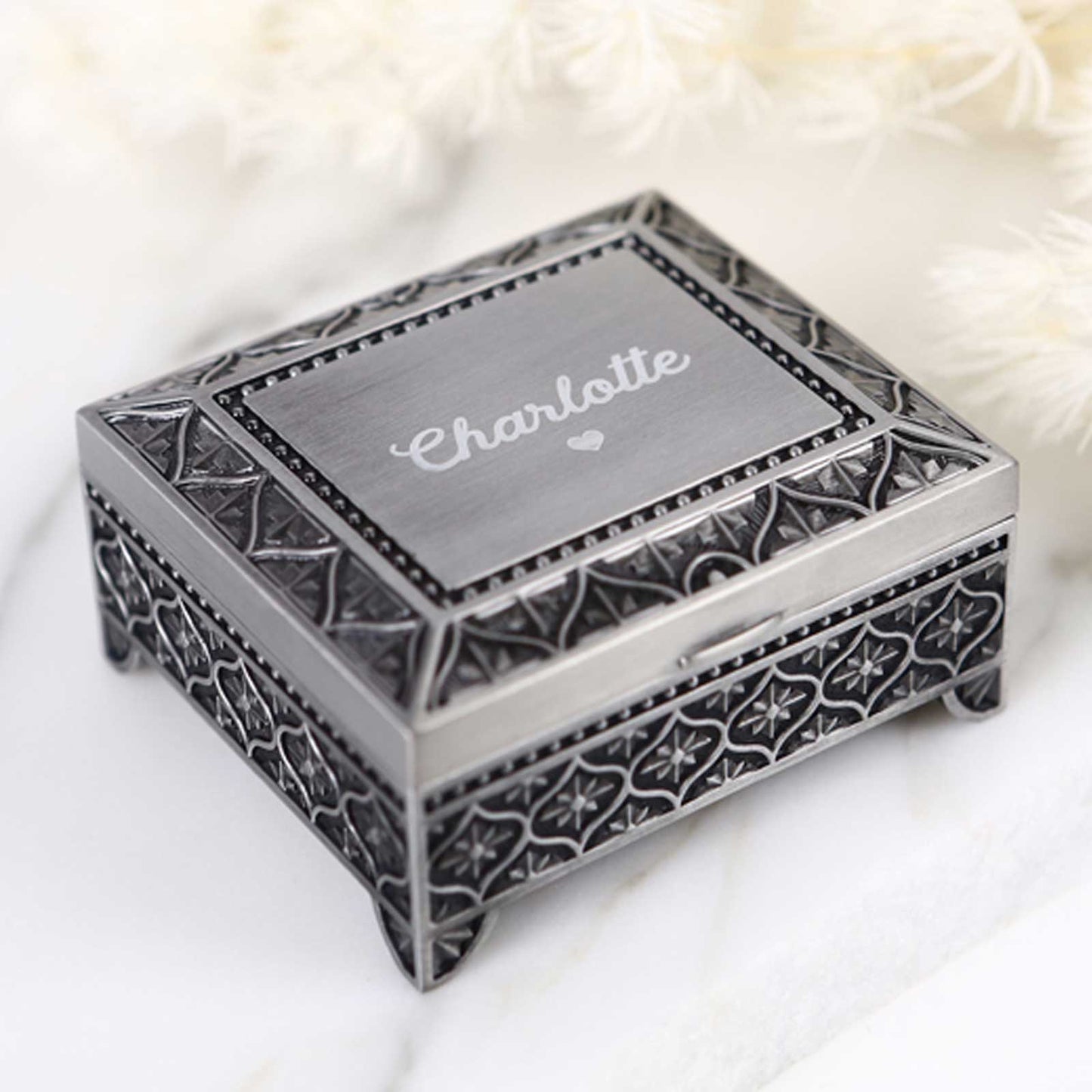 Personalised Engraved Name Jewellery Box