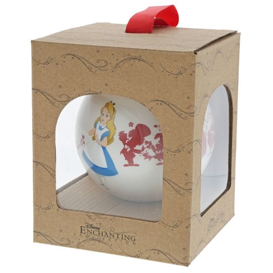 Gift Boxed Christmas Tree Bauble with Disney Alice in Wonderland
