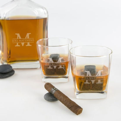 Whiskey Decanter Gift Set with Matching Scotch Glasses Best Gift Ever