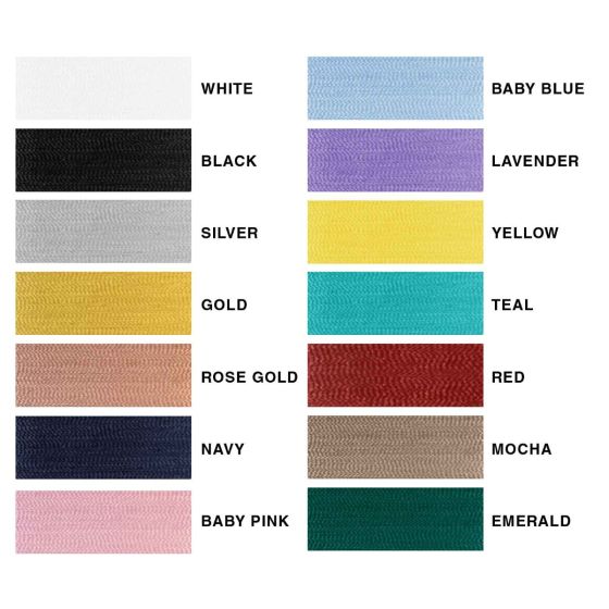 Thread Colours for Name on Hooded Beach Towel