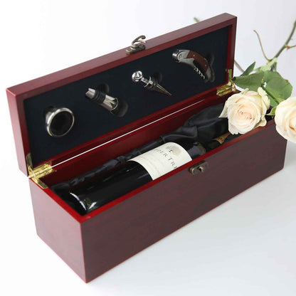 Custom Designed Engraved Company Appreciation / Retirement Stained Wine Box Gift