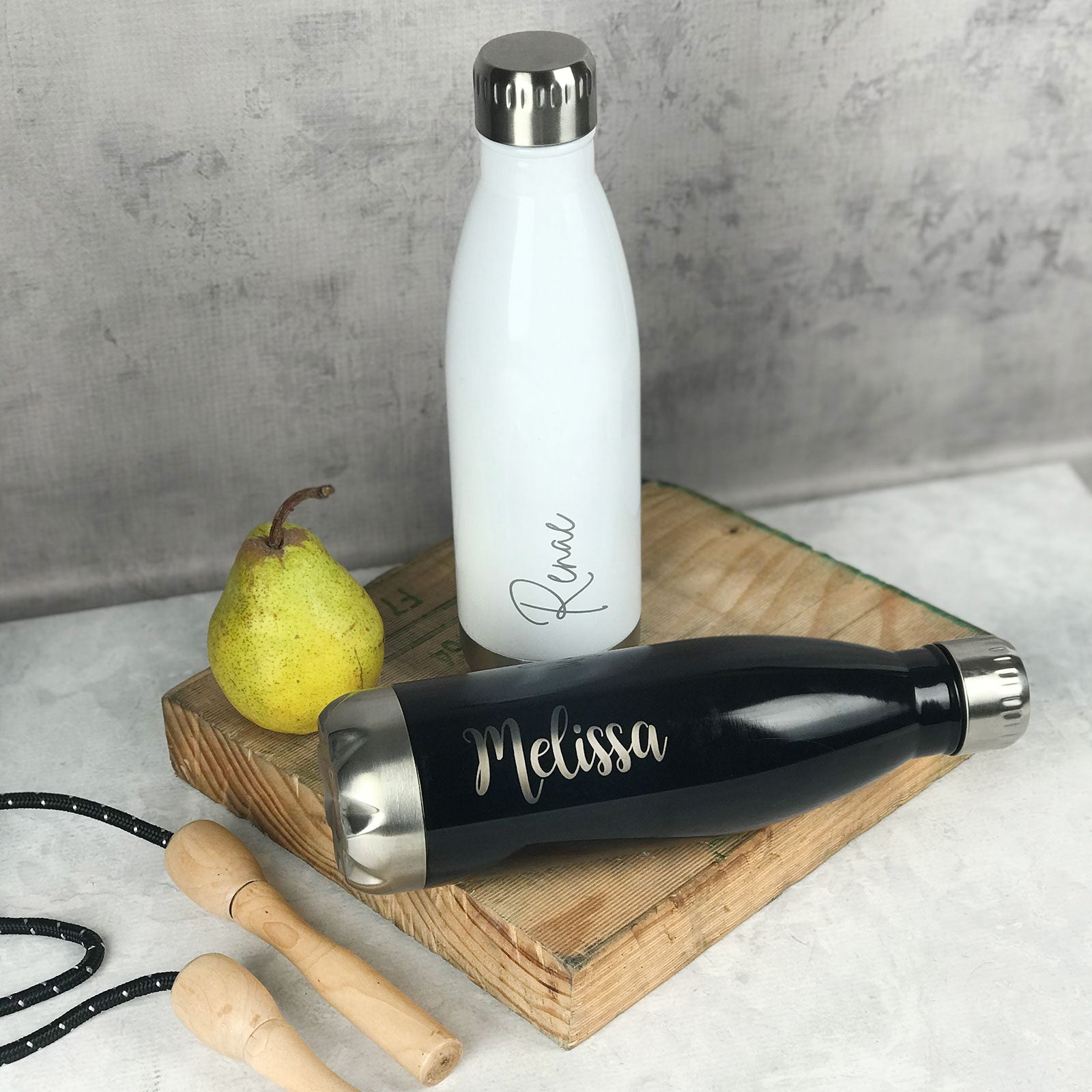 Water Bottle Keeps drinks cool and is personalised