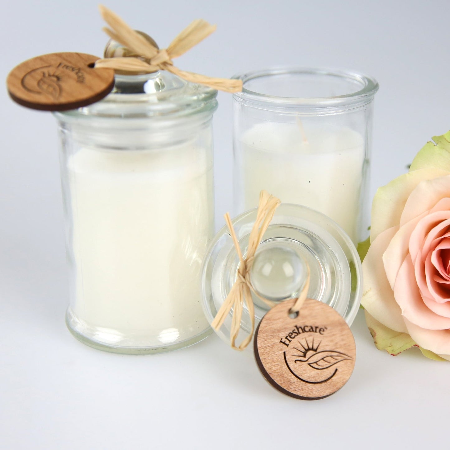 Promotional Jasmine Candle with Engraved Wooden Gift Tag