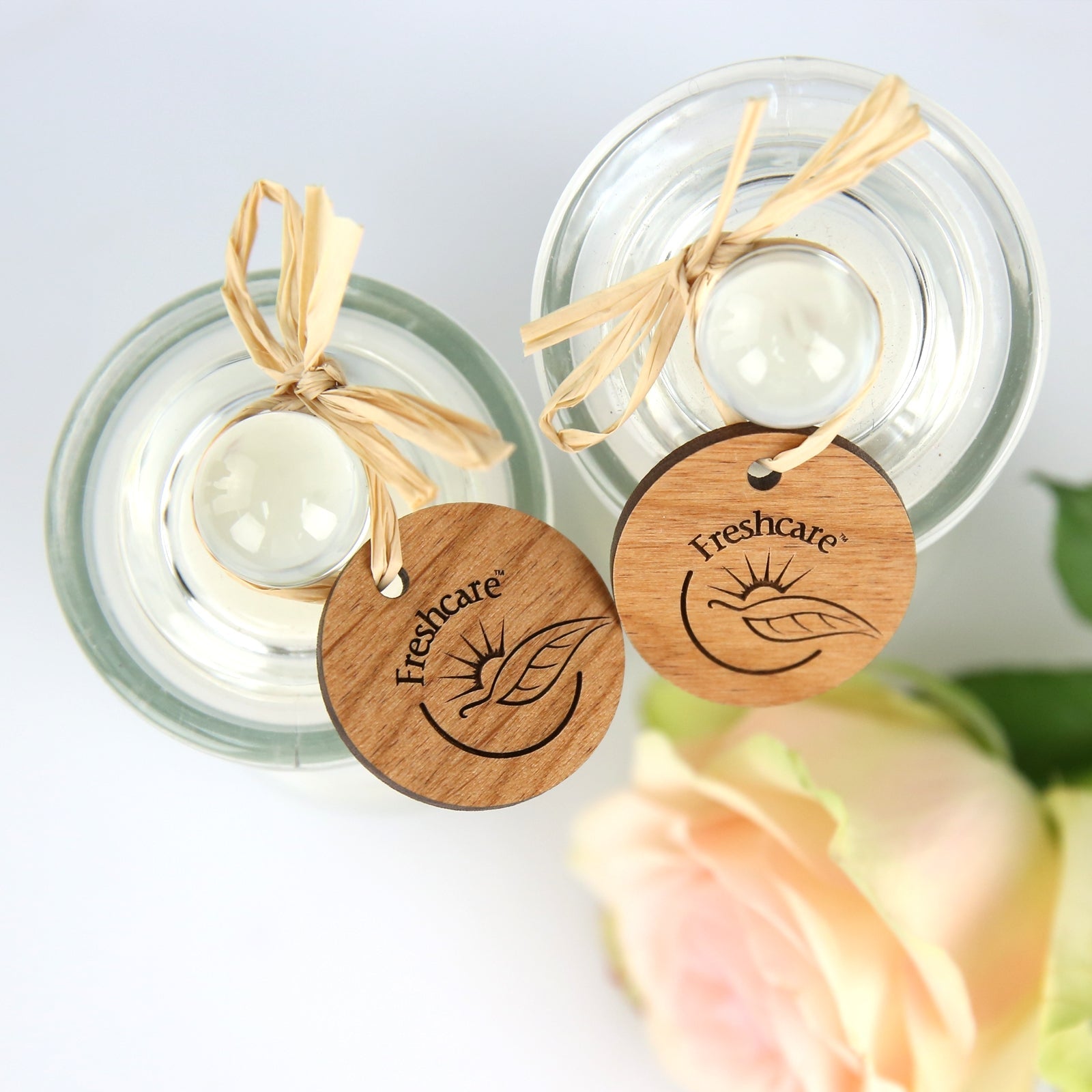 Corporate Gift Candle with Wooden Engraved Tags
