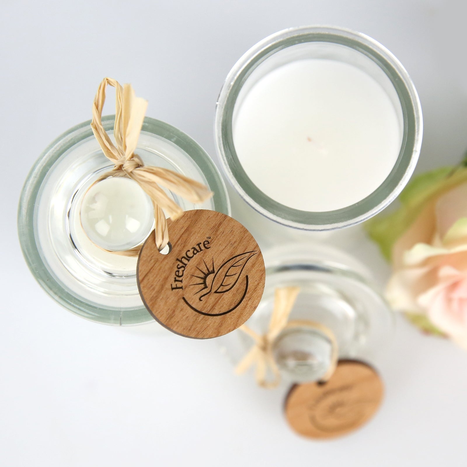 Jasmine Candle with Promotional Wooden Gift Engraved with your Logo