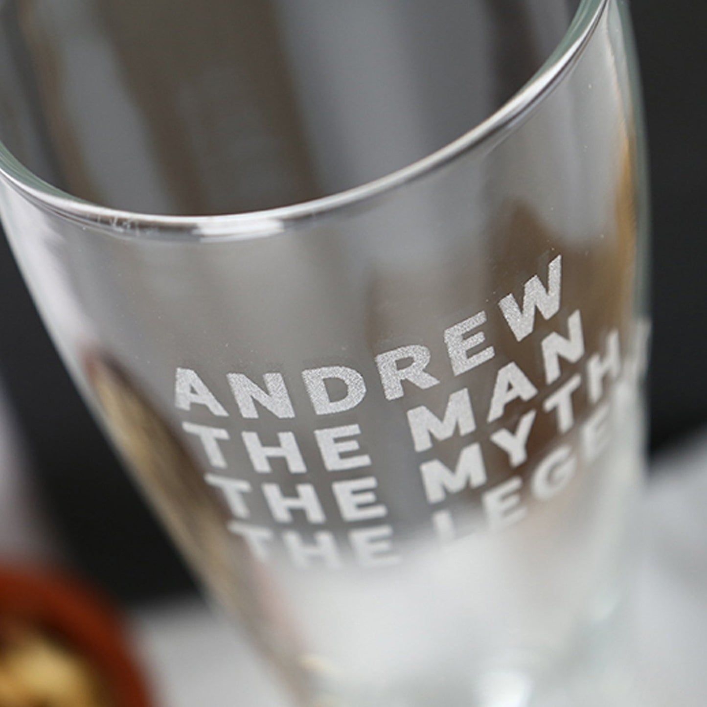 Engraved Beer Glass Birthday Gift