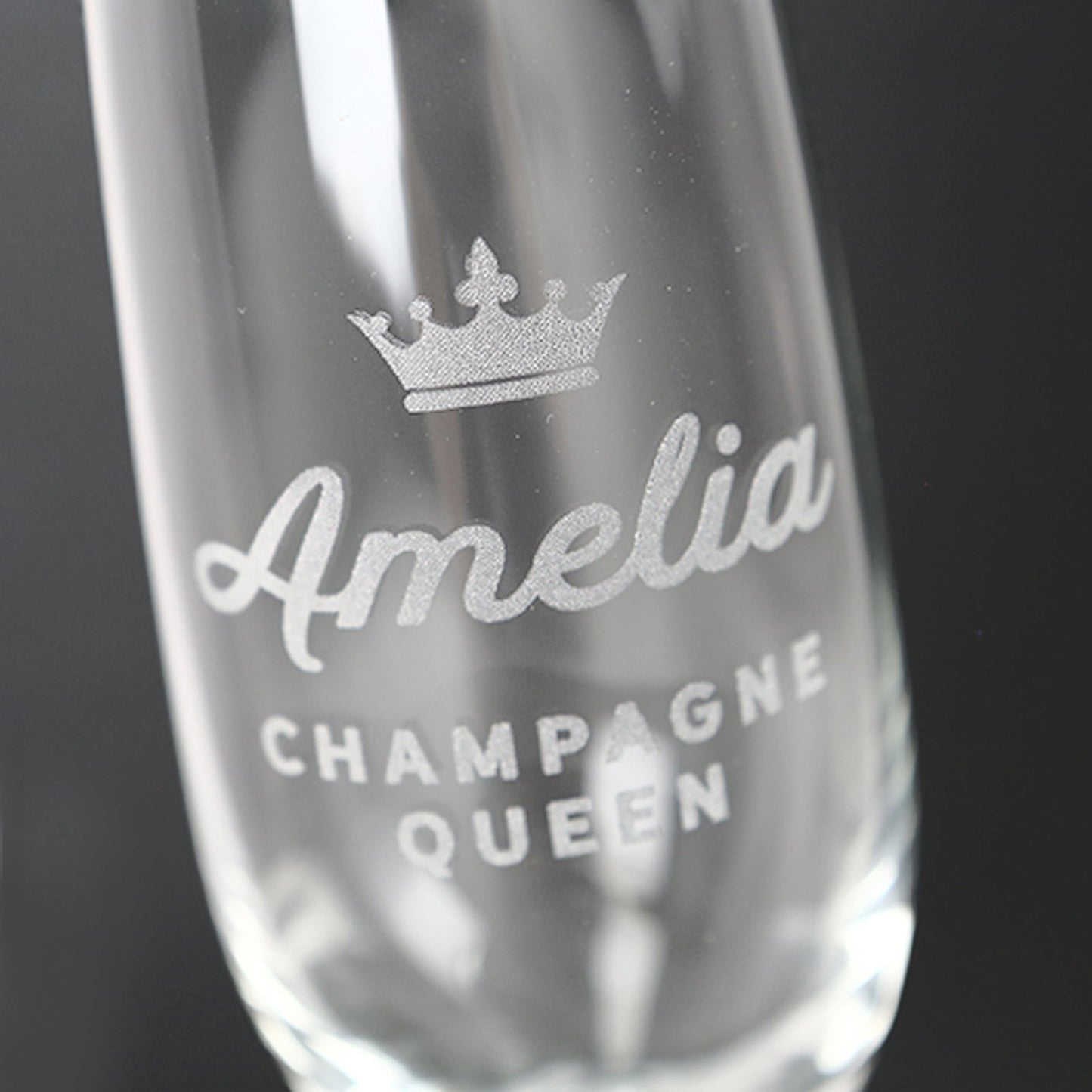 Engraved Champagne Glass with your design