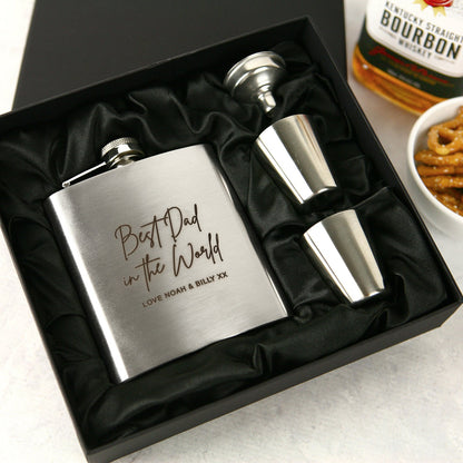 Gift Boxed Hip Flask Set for Dad