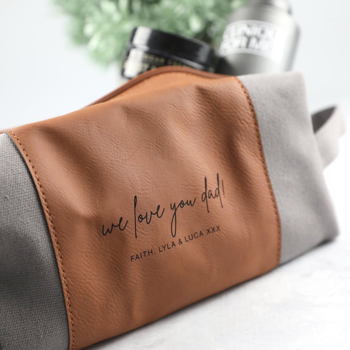 Toiletries Bag Gift for Dad Personalised