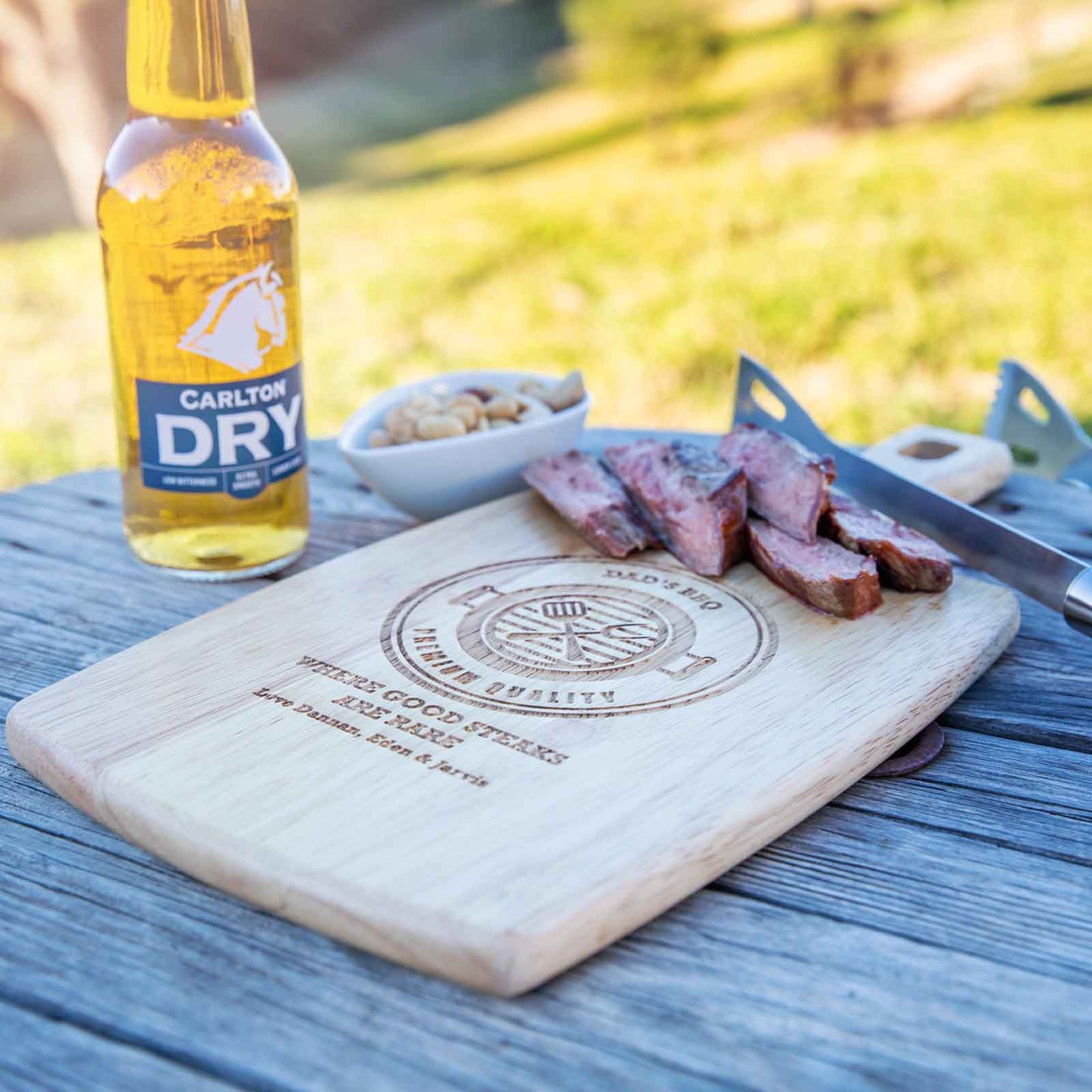 Ultimate gift for Dad Personalised Chopping Board for Barbecue