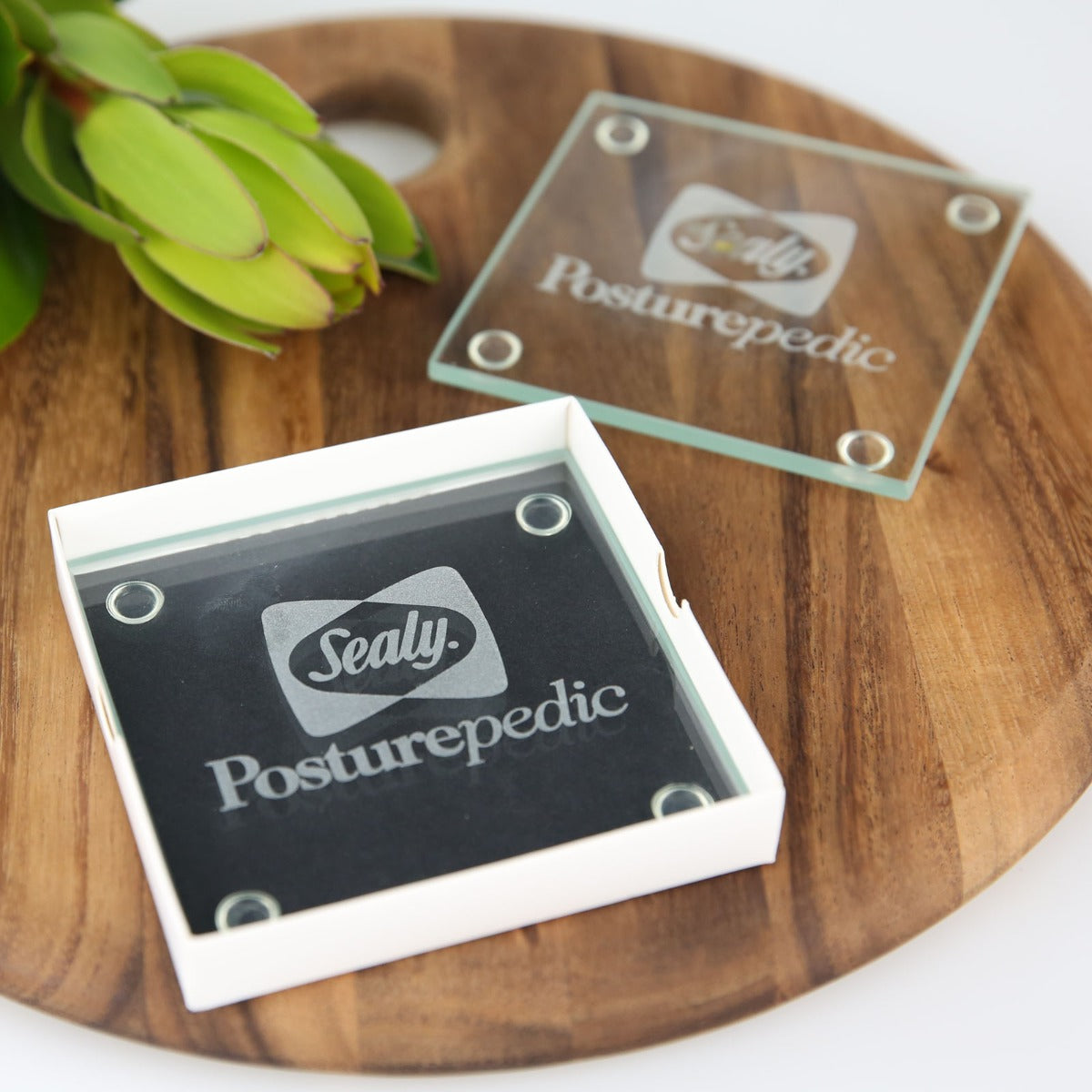 Fantastic Corporate Gift for Event. Trade Show or Employees Company Engraved Coasters