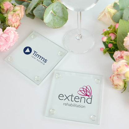 Printed Glass Coasters with your logo