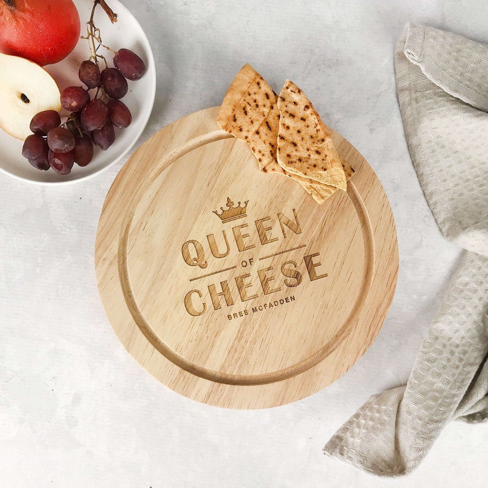 Personalised Cheese Board and Knife Gift Set