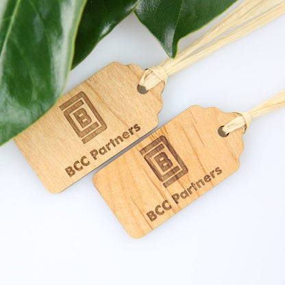 Wooden Gift Tags Engraved with your logo